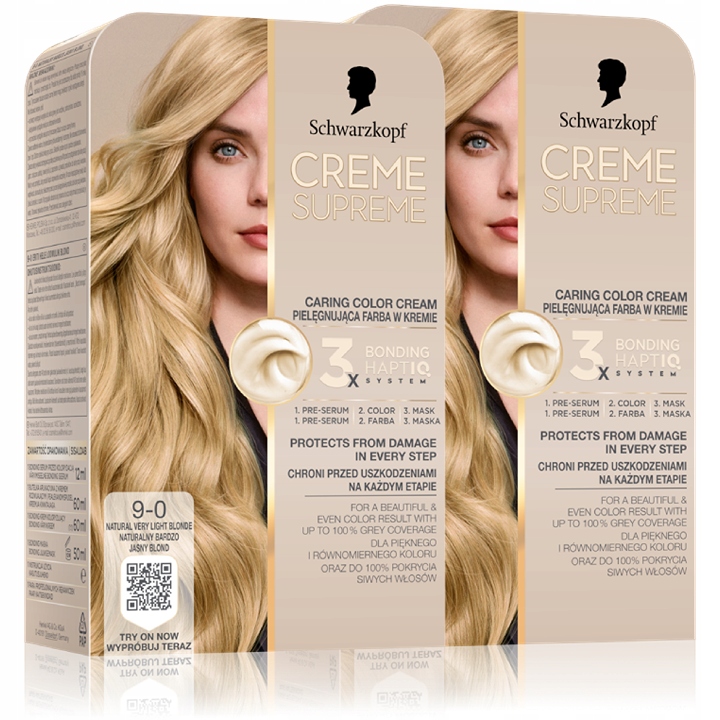 Schwarzkopf Creme Supreme barva na vlasy 9-0 Přírodní velmi světlý blond