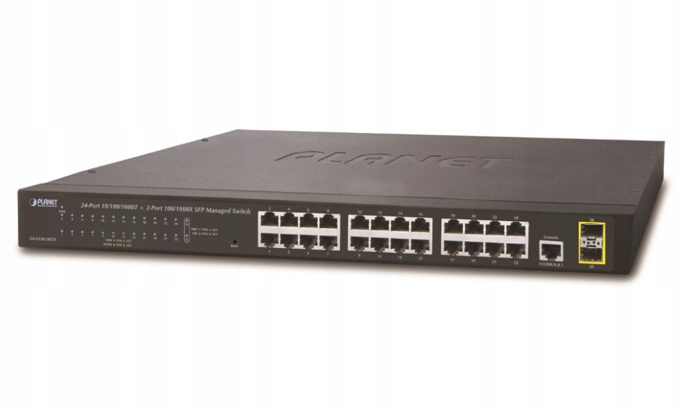 Planet GS-4210-24T2S switch L2 L4, 24x 1000Base-T, 2x Sfp, Web SNMPv3 S