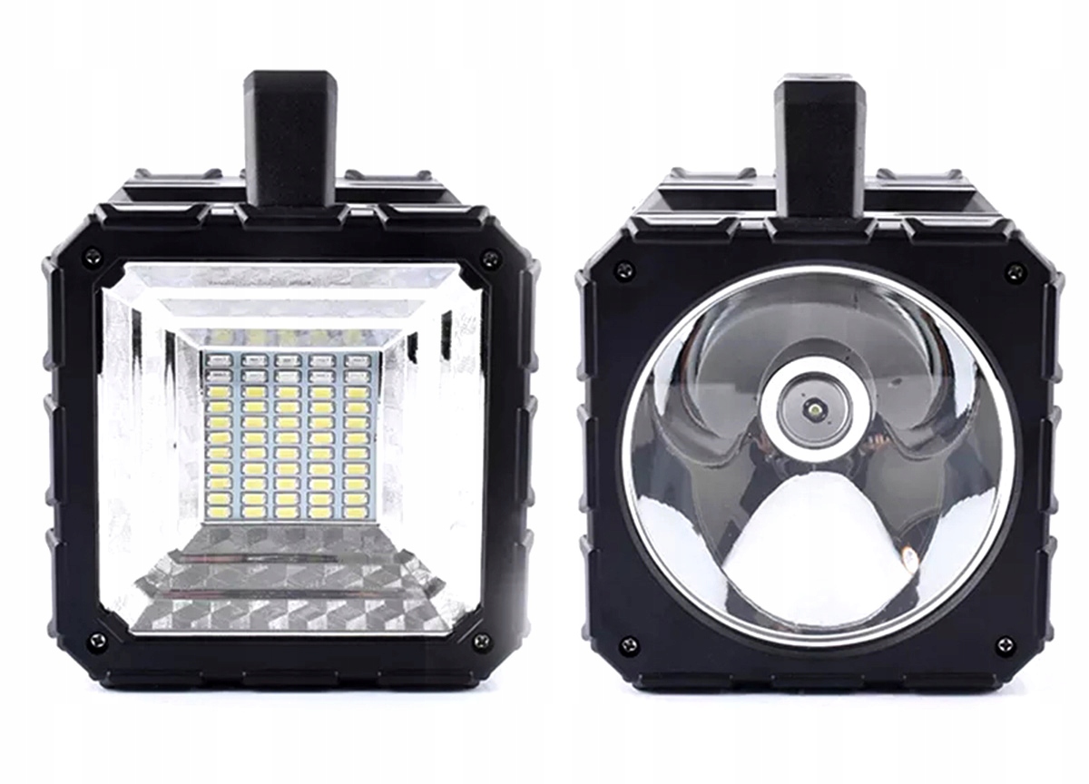 LATARKA SZPERACZ AKUMULATOROWA POWERBANK LED DUŻA Kolor dominujący czarny