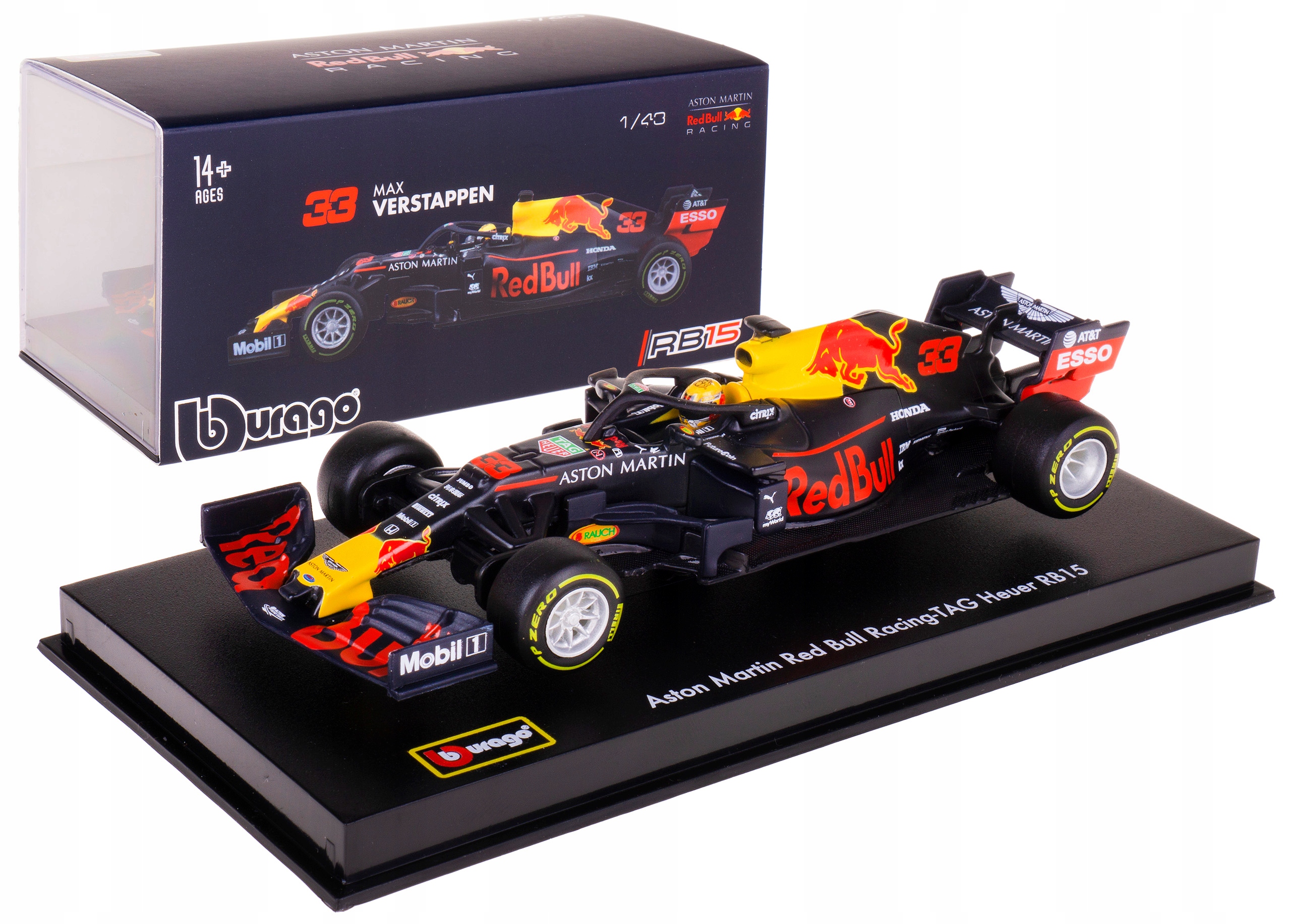 Red Bull RB15 Formule Bburago 1:43 Verstappen Box