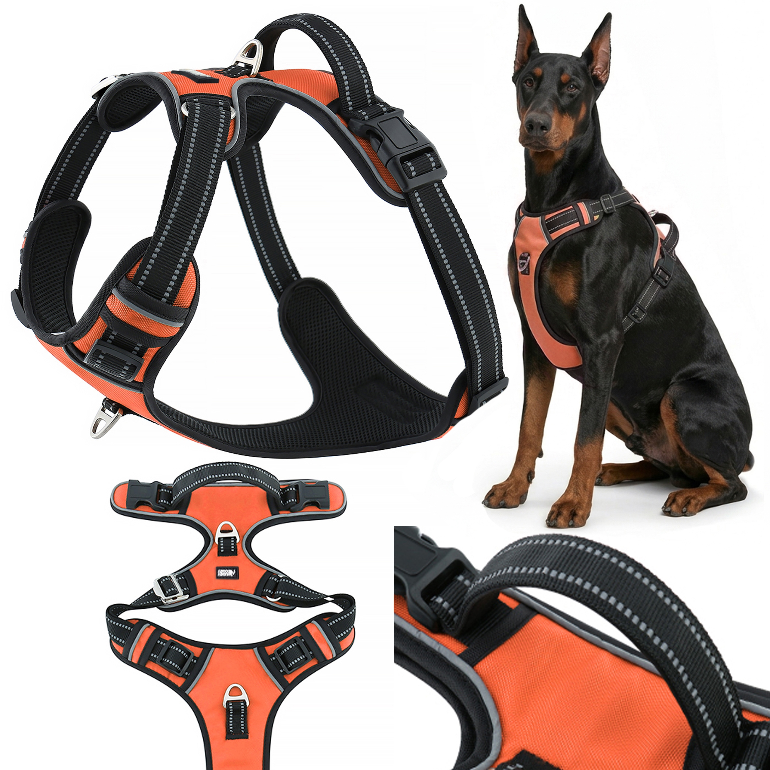 Mocne szelki dla dużego psa guard Regulowane Huggy Doggy owczarek XL