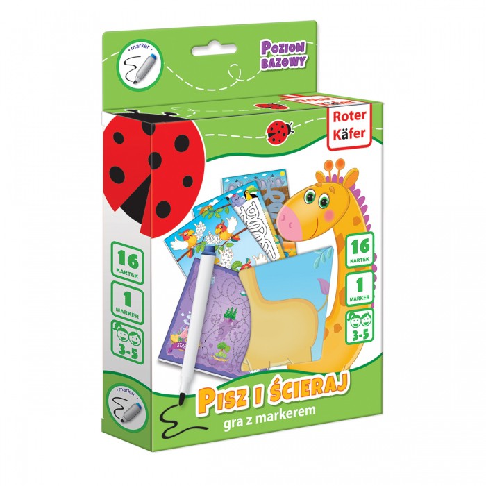 Gra Edukacyjna Pisz i ścieraj Poziom bazowy Roter Kafer dla dzieci-Zdjęcie-0