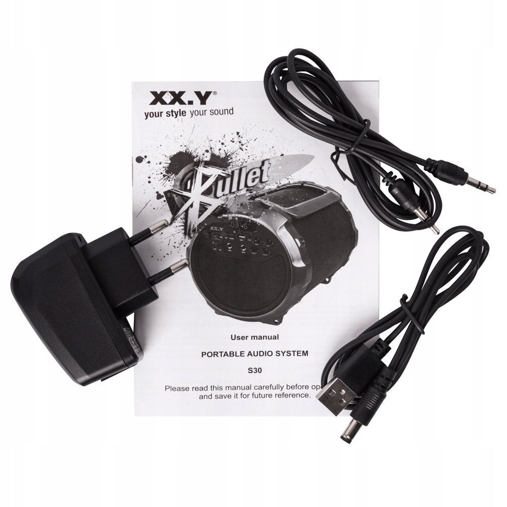 Głośnik XX.Y Bullet Bluetooth Radio FM USB MicroSD Komunikacja Bluetooth