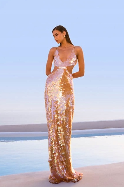 Flitrová Vystřižená Šaty Sukně Design 36 S