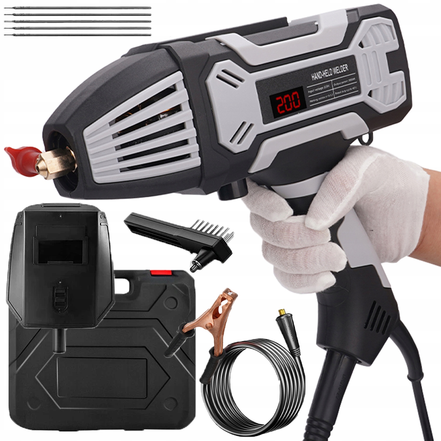 Mini Ruční Svařovací Stroj 20-200A, Sada Igbt Pro Svařovací Tyče 2,5-3,2 MM