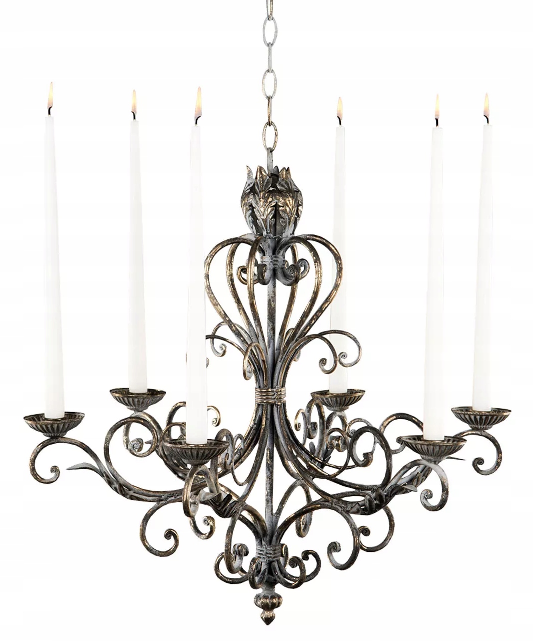 Svícen Lustr Kandelabr na zavěšení závěsný retro vintage velký