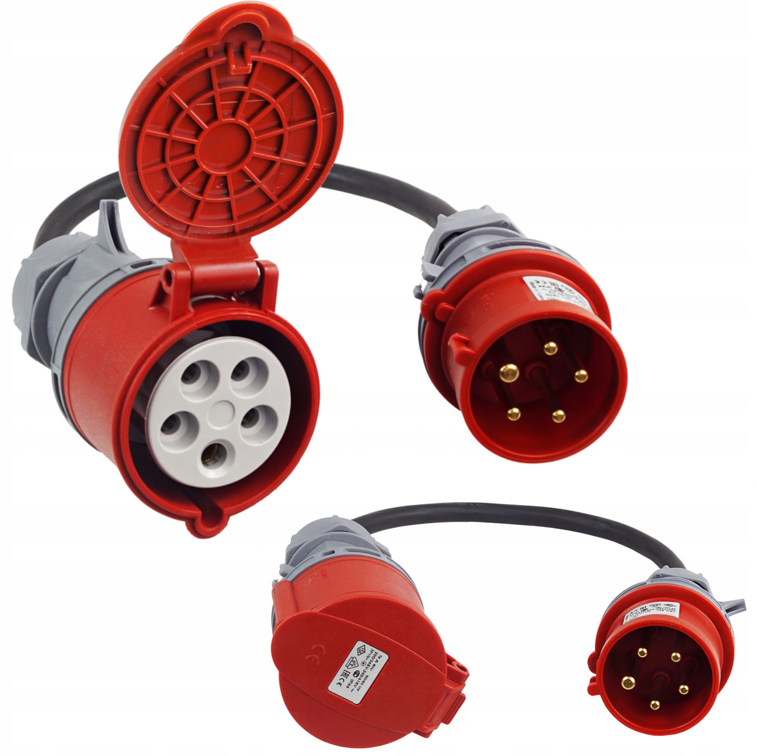 Adapter Siłowy Redukcja Przejściówka 16A Na 32A 400V Kabel 5X4 Elektryk Ev