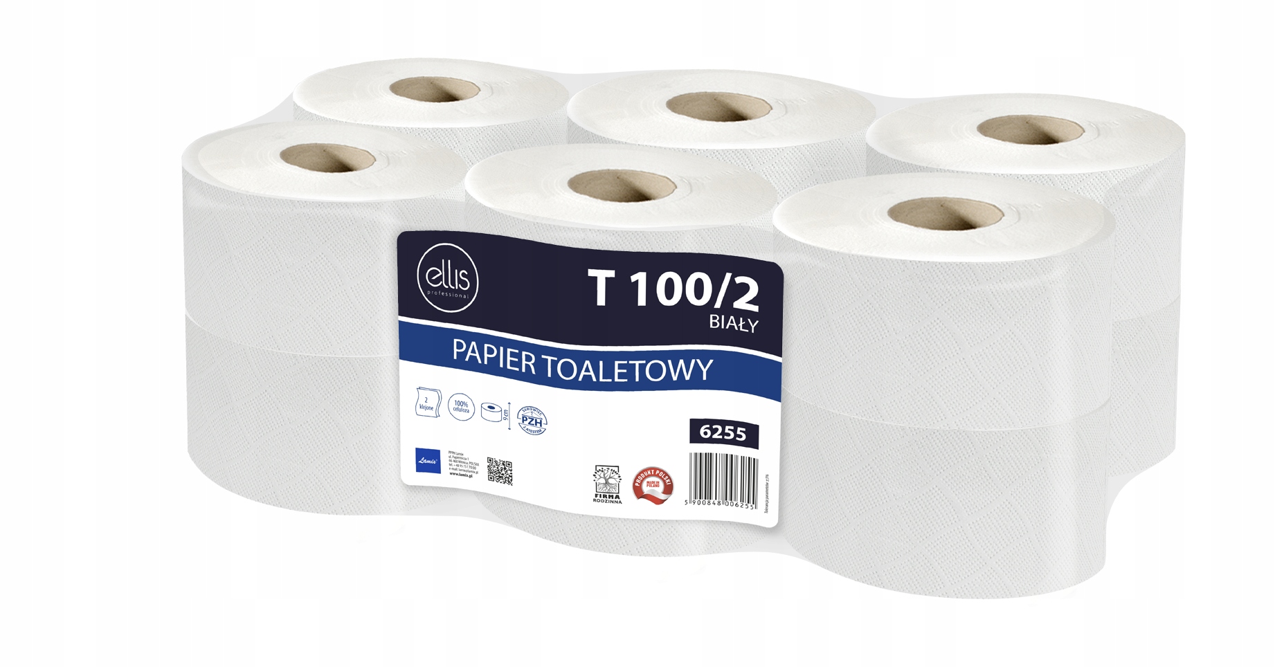 

Papier toaletowy 90m biały Ellis 12szt miękki