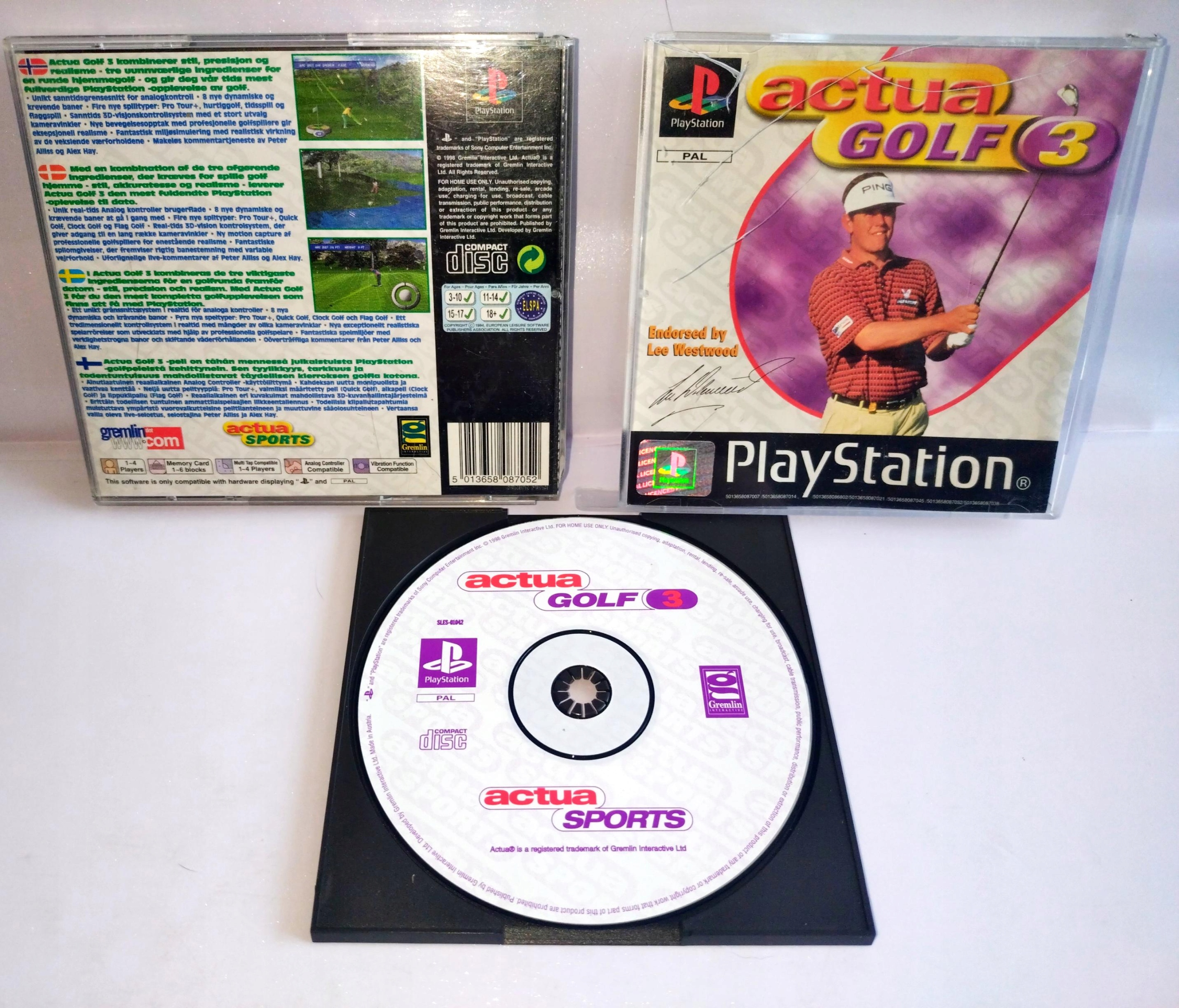 Gra ACTUA GOLF 3 Sony PlayStation (PSX) CZYTAJ OPIS !!