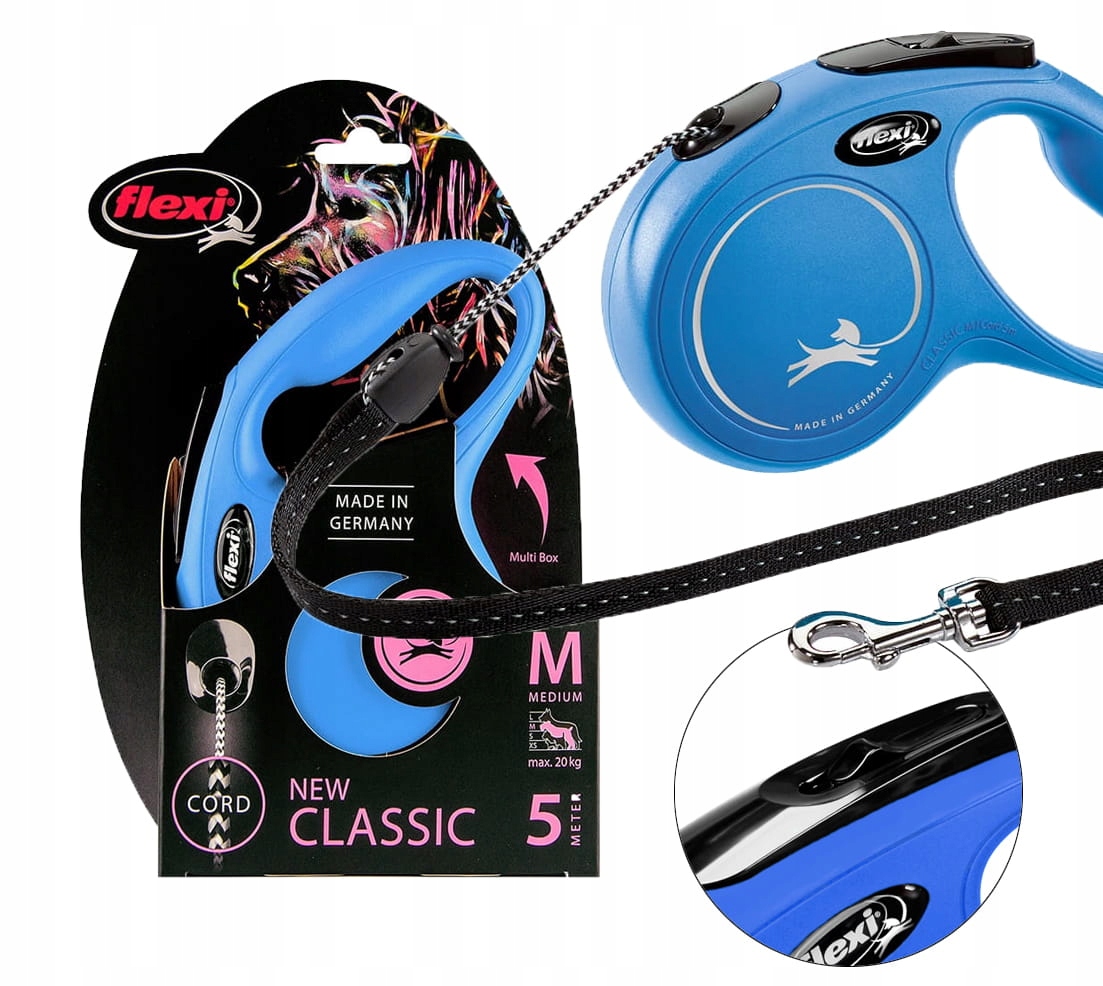 

Flexi Smycz automatyczna New Classic linka M 5m
