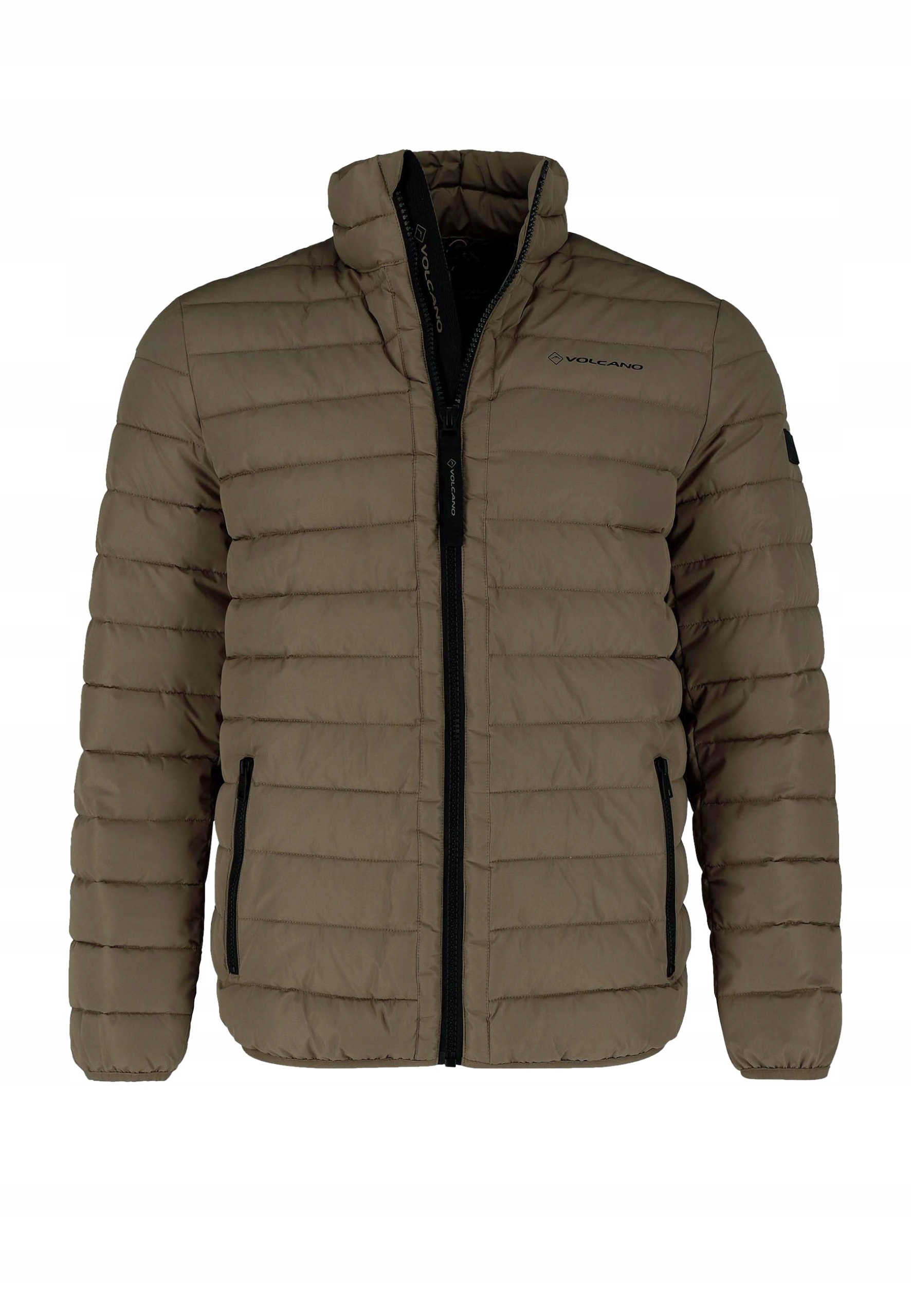Pánská Prošívaná Bunda S Výplní Sorona Hnědá Volcano J-benz M