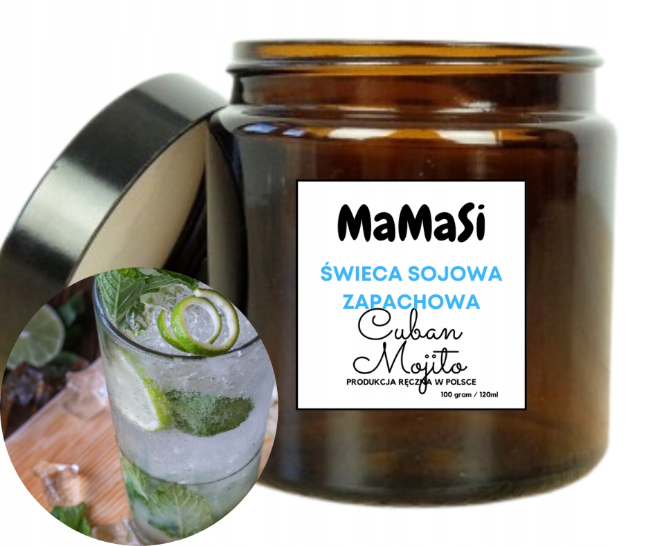 

Cuban Mojito 120ML Świeca , Świeczka Sojowa Zapac