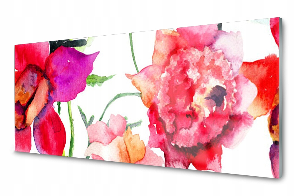 Sklenený panel do kuchyne Kvety 125x50