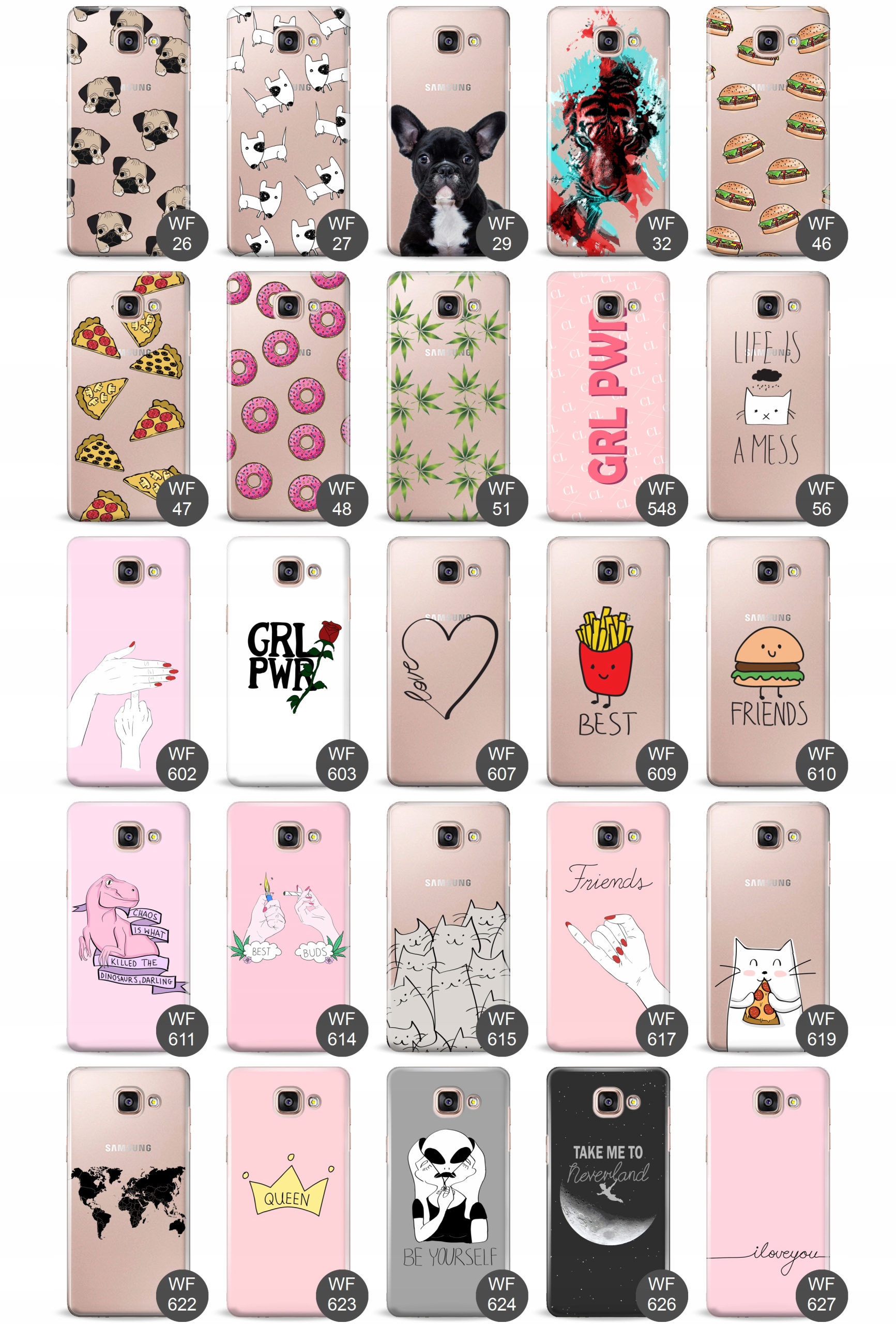 etui do SAMSUNG GALAXY A7 2016 guma wzory