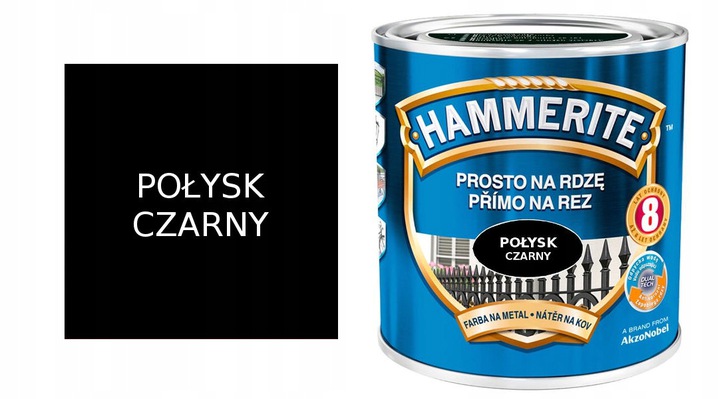 

Hammerite Farba Na Rdzę Czarny Połysk 0,7L