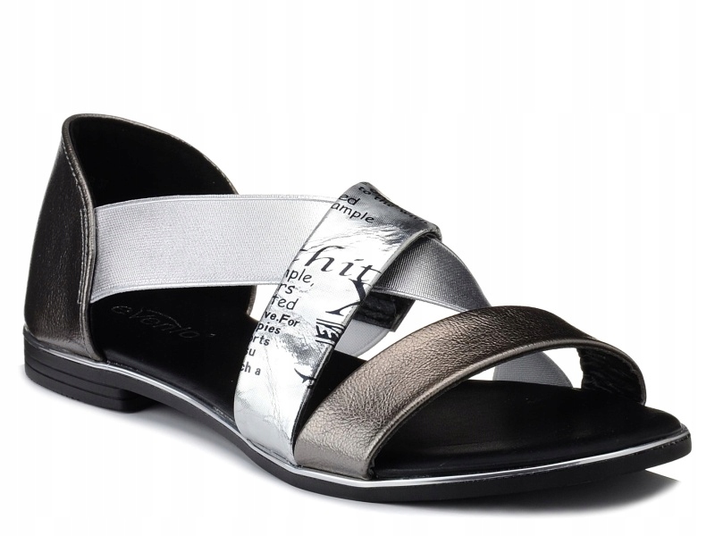 

Sandały damskie płaskie Evento 3882 srebrne 40