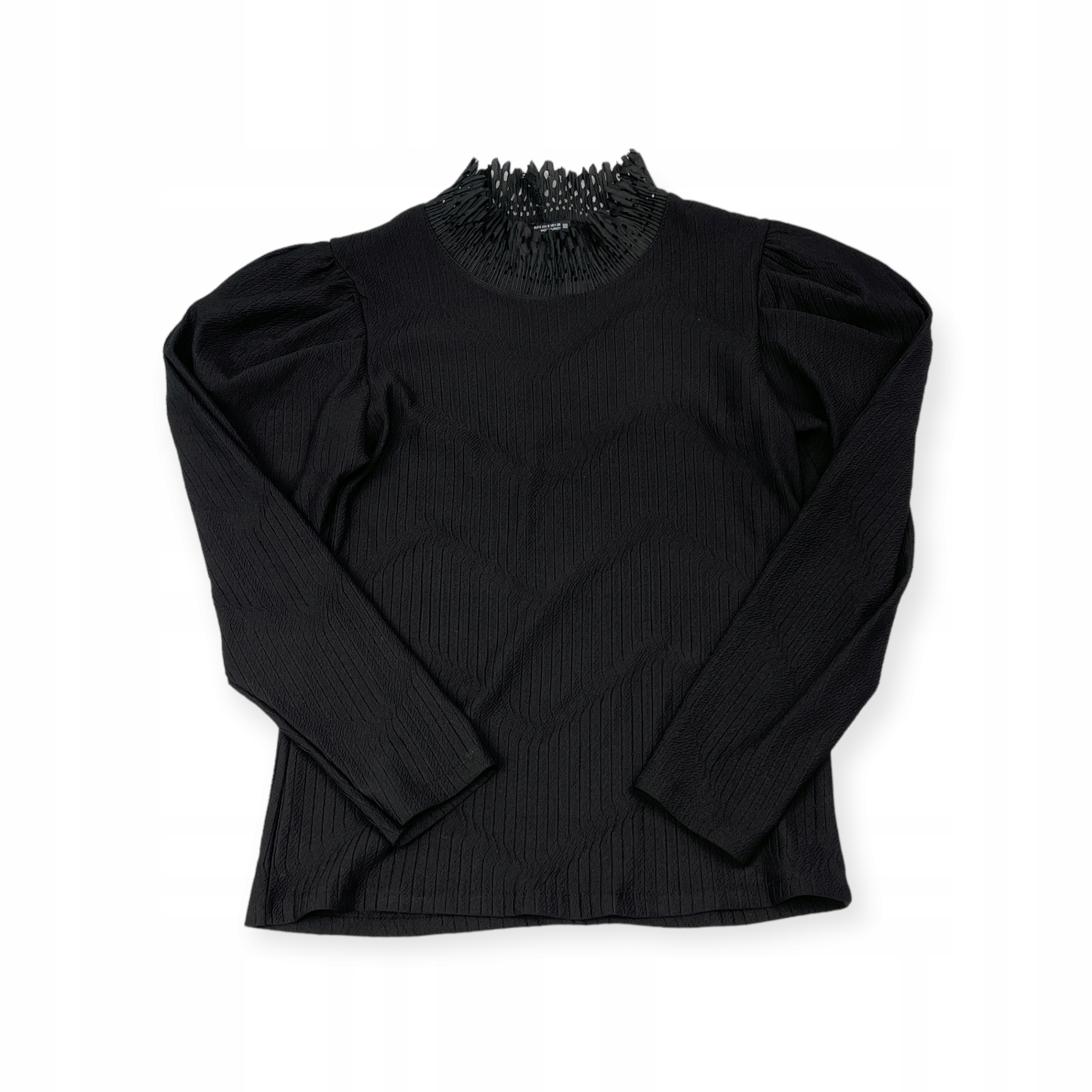 elegantní černá dámská halenka s dlouhým rukávem Zara S