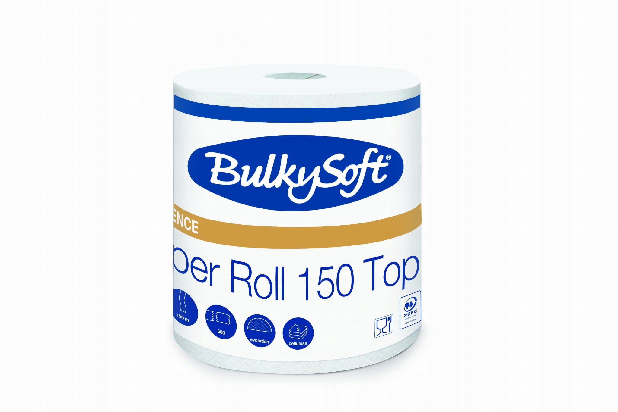 Levně Čisticí Utěrka papírový Excellence, 3 W, bílý, celulóza, 150 m