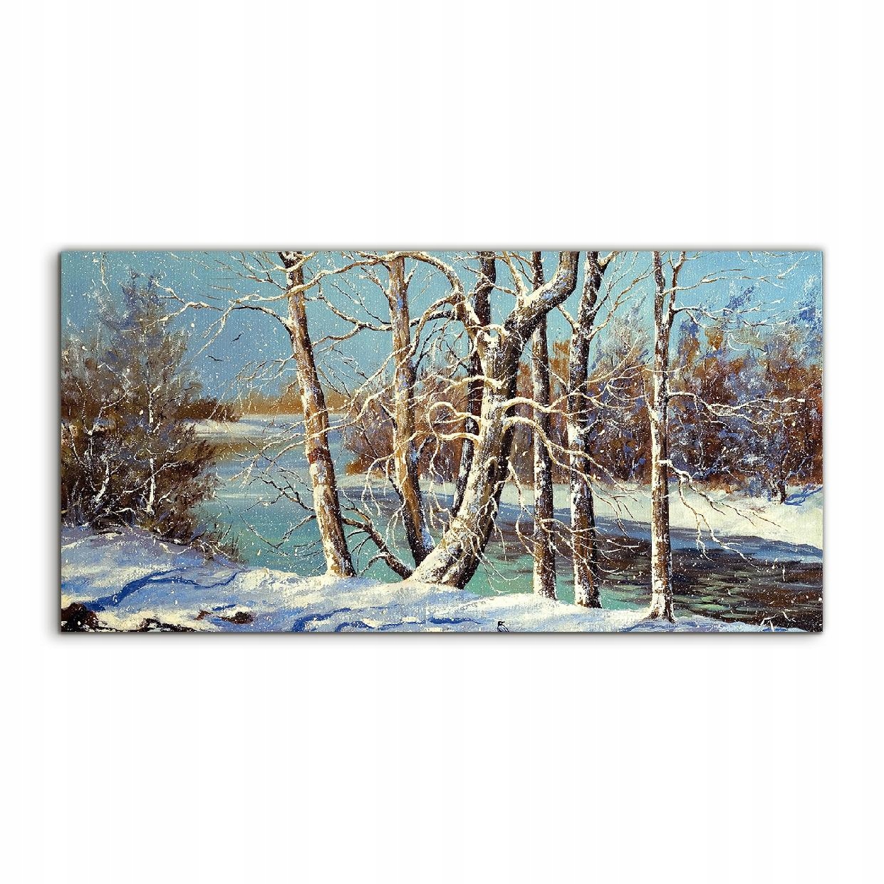 Akrylový obraz 120x60 s grafikou Krajina Banka Rieka