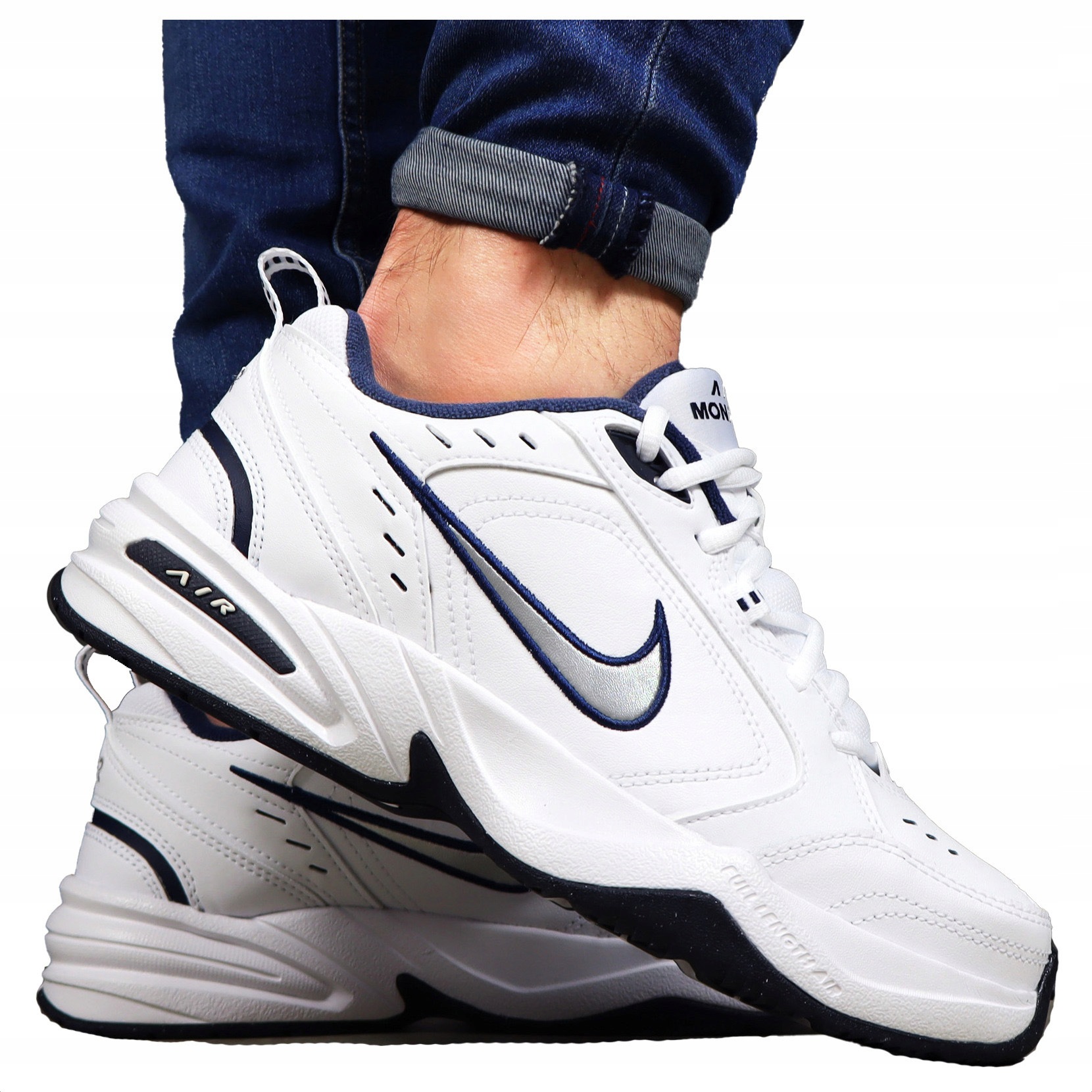 pánské boty Nike AiR Kožené Bílé Pohodlné Pevné ze sportovní kůže