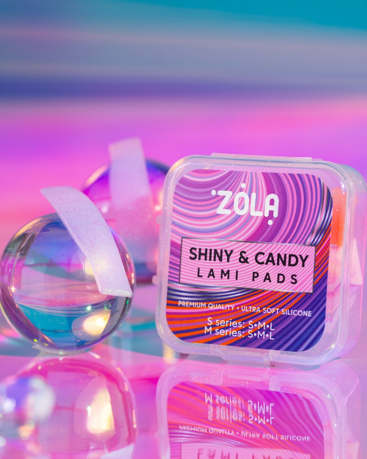 Silikonové válečky pro laminování řas Shiny & Candy Lami Pads Zola