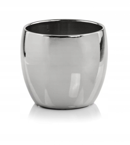 

Doniczka osłonka Ceramiczna srebrna kula ø 17