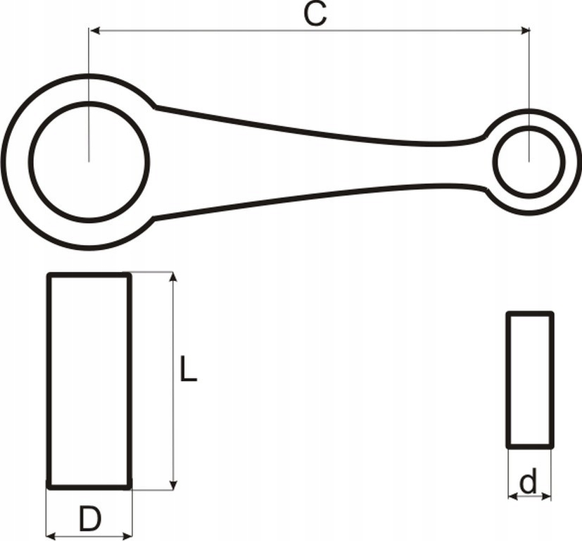 Korbowód Simson S51 Producent Wilmat