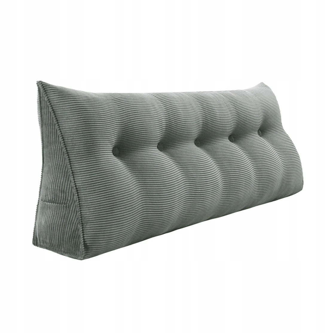 Manšestrová Polštář na čtení Šedá 100 cm