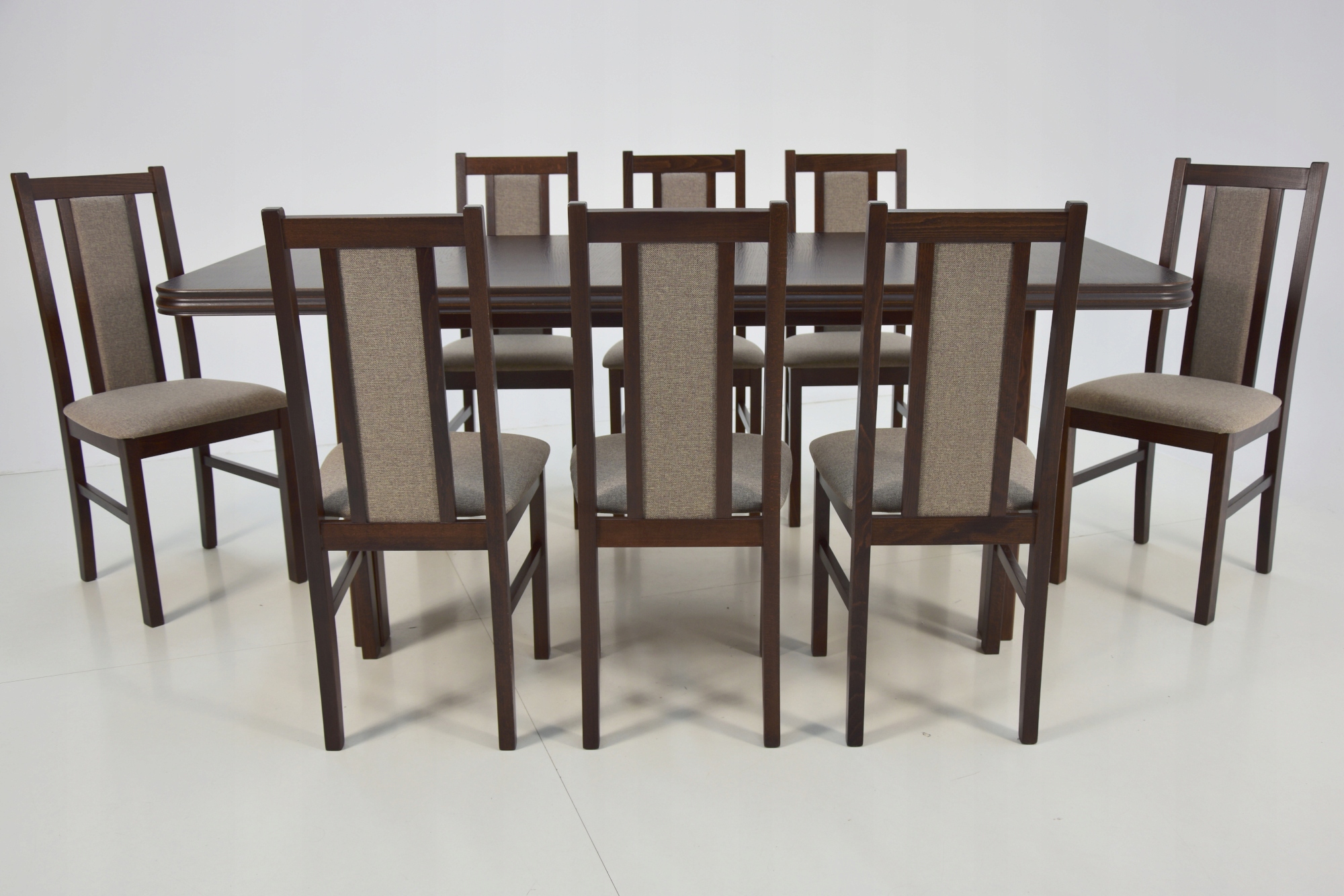 8 krzeseł i stół ROZKŁADANY 200 cm BLAT FORNIR Liczba elementów w zestawie 9