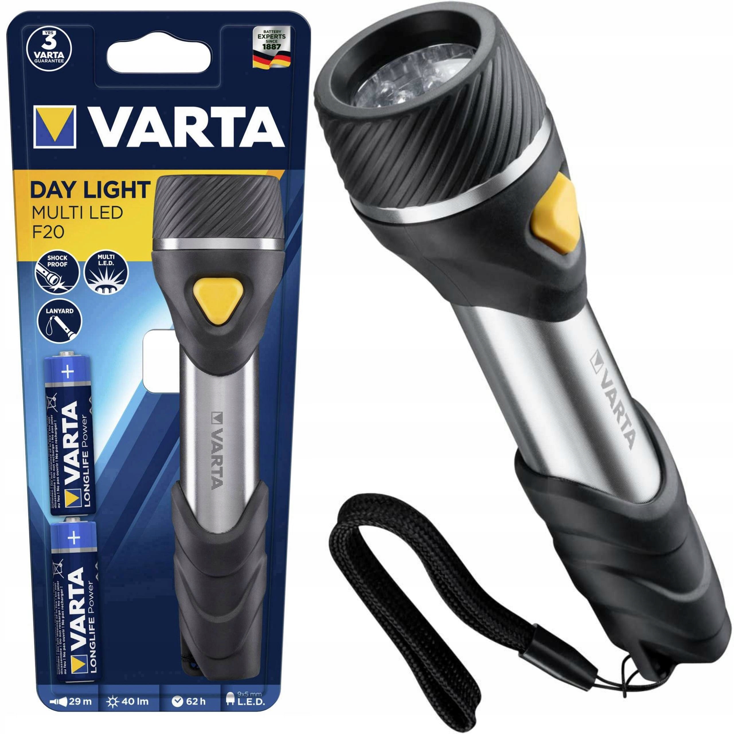 

Latarka Varta Led Day Light+ 2x baterie Aa 16632