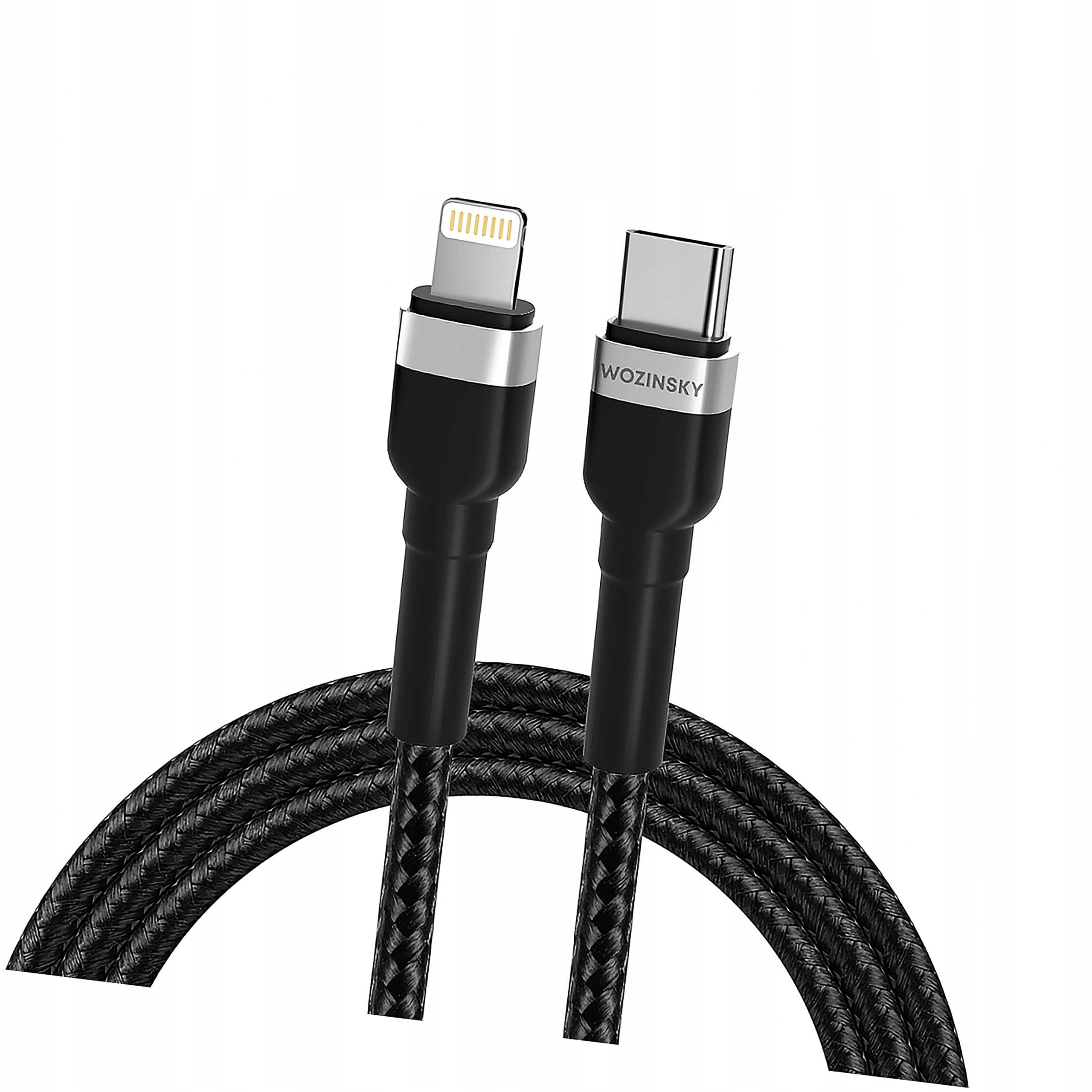 Kabel Wozinsky WNBCL2 Lightning Usb-c Pd 30W 2m czarny