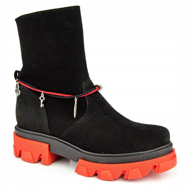 LaRoni E006 Kotníkové Boty Workery Trapery Černá Kůže