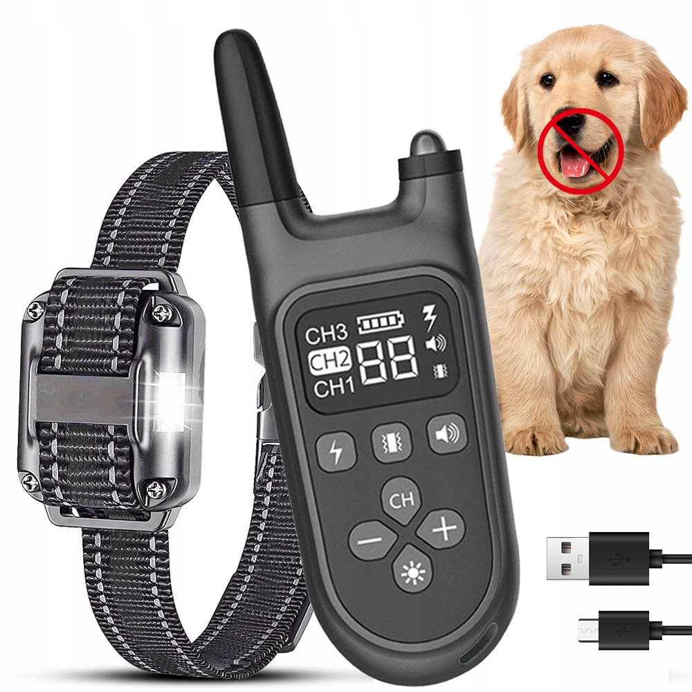 Levně Elektrický tréninkový obojek IPX7 Dlouhá pracovní doba 60 dní