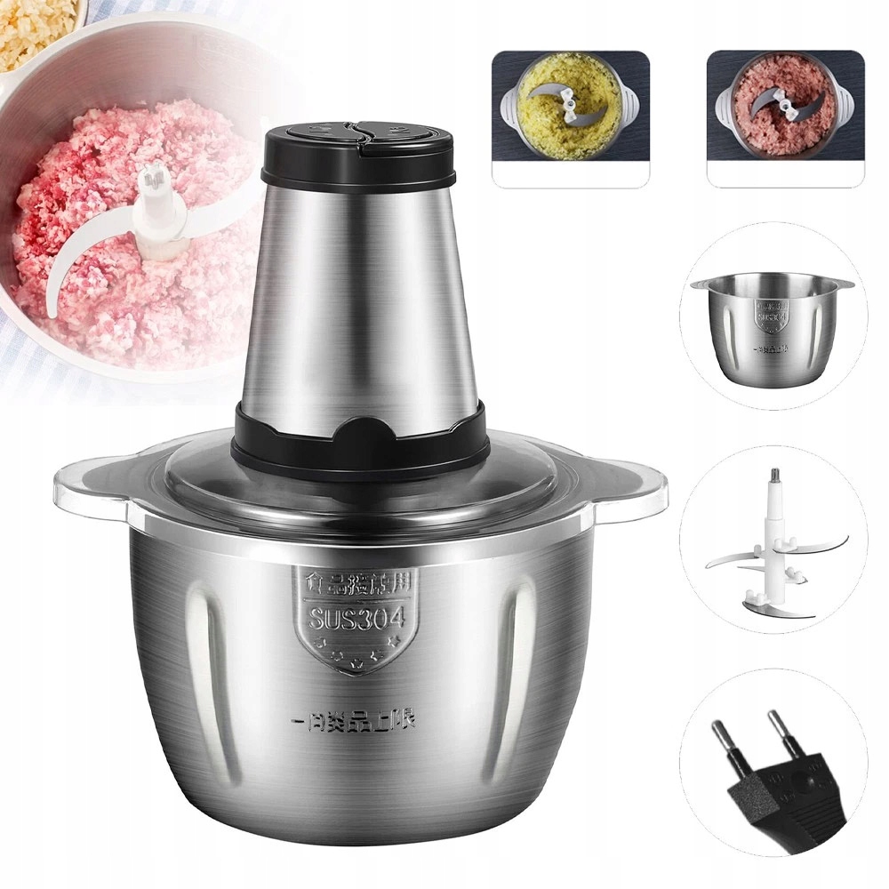 Elektrický Sekáček Potravin Sekáček na ovoce Zelenina Maso 2000 ml