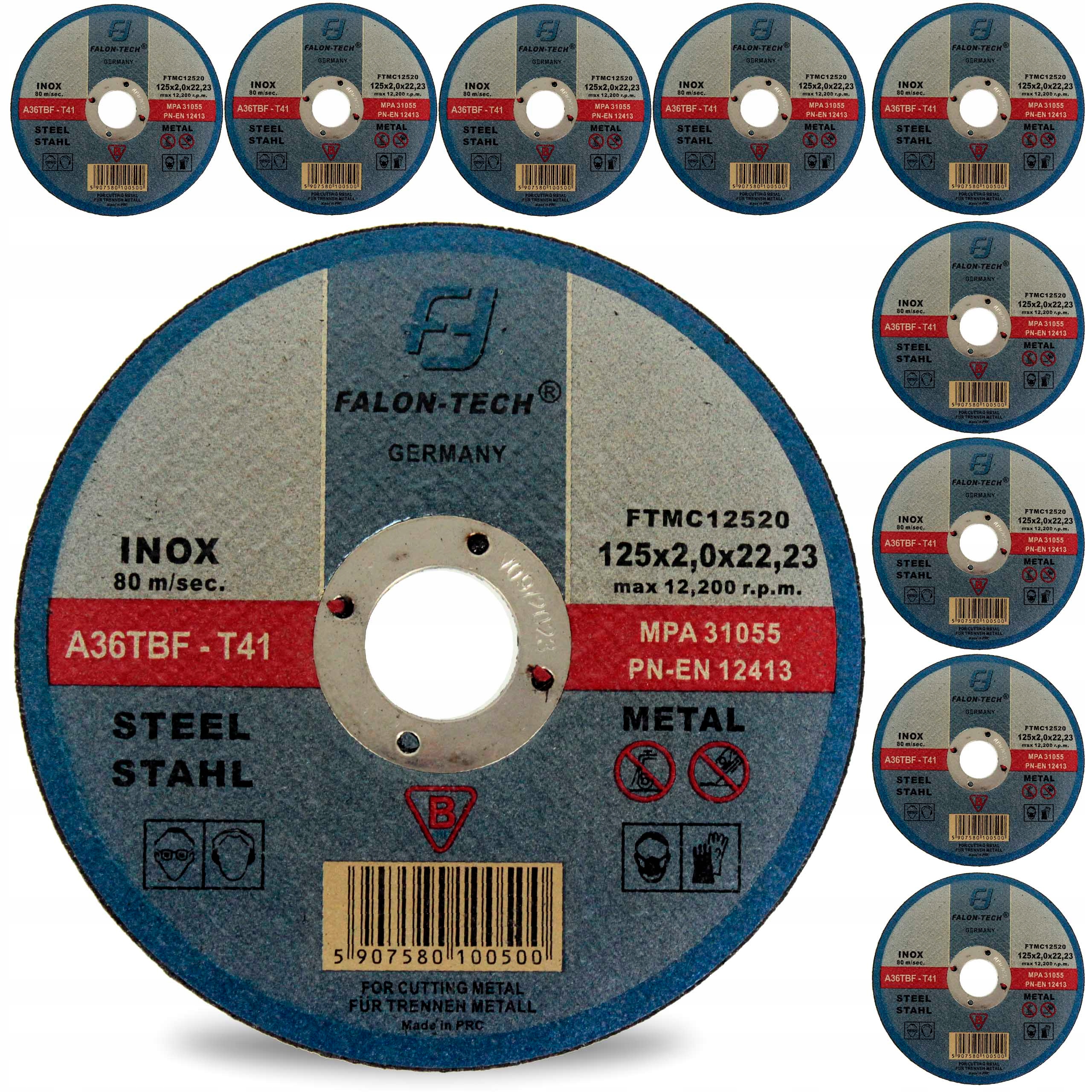 

Tarcza Do Cięcia Metalu inox 125 x 2,0 Falon Tech