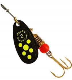 Mepps Black Fury Czarna Seledynowe Kropki roz. 4