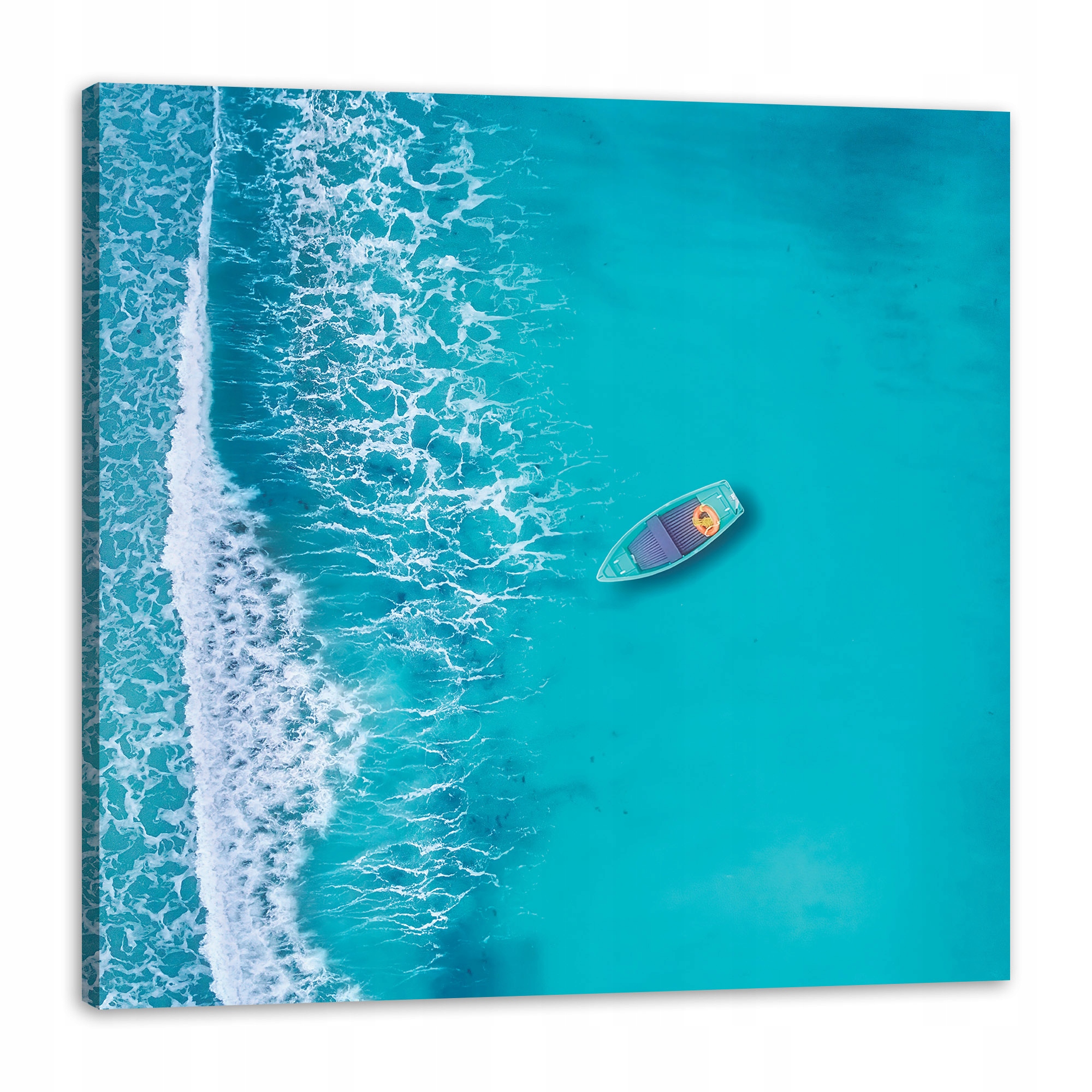 Obraz na plátně Modrá Loď uprostřed oceánu 80 x 80 cm