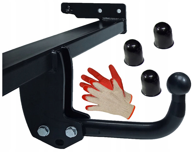 BEZ CIĘCIA ZDERZAKA HAK HOLOWNICZY+OSŁONKI do FORD KUGA MK1 I SUV 2008-2013 Nacisk na kulę 105 kg