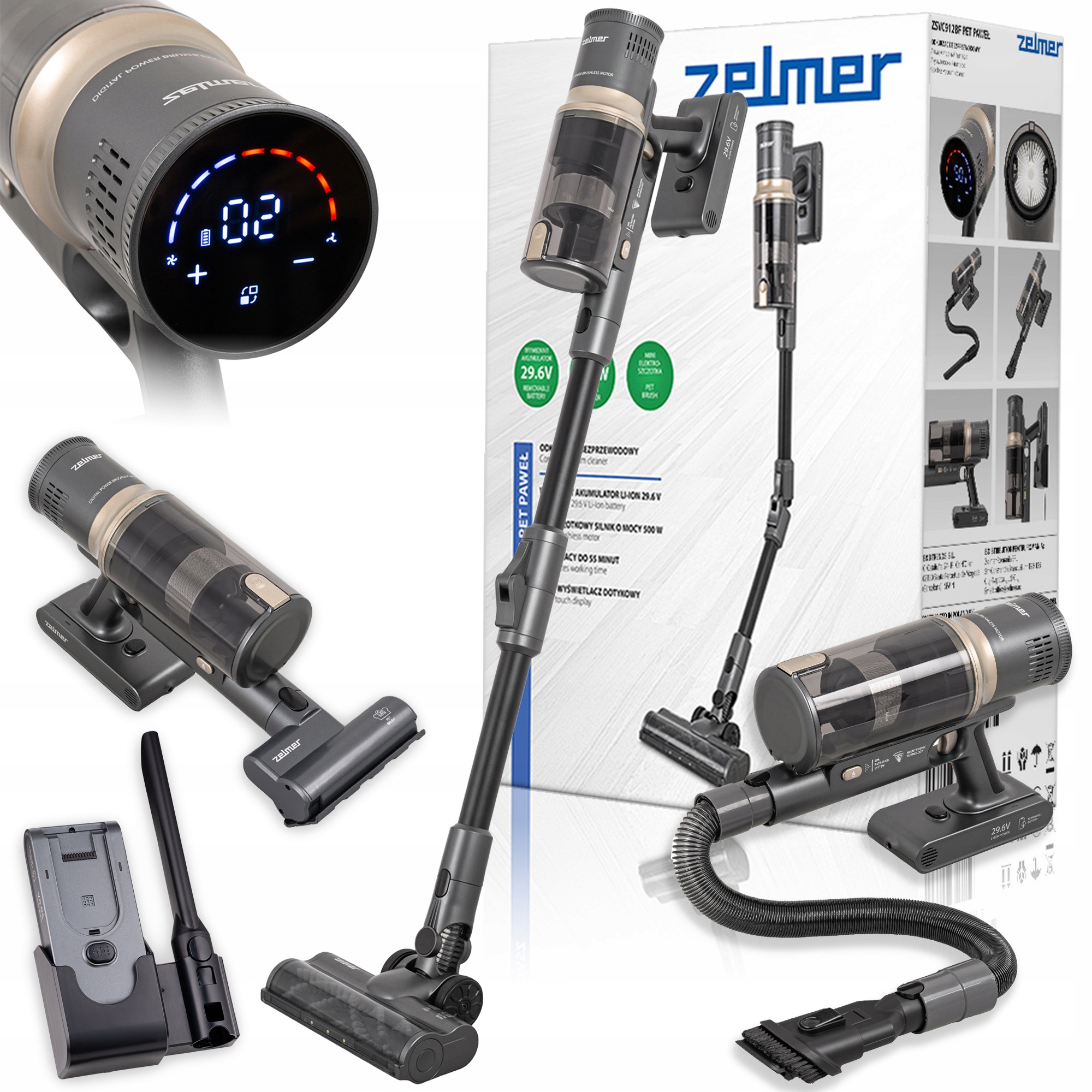 Odkurzacz pionowy Zelmer ZSVC912BF Paweł