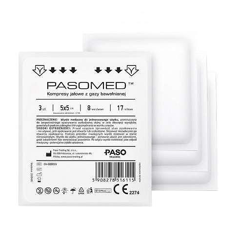 

Kompres Jałowy 17N 8W Pasomed, 3 szt 5cm x 5cm