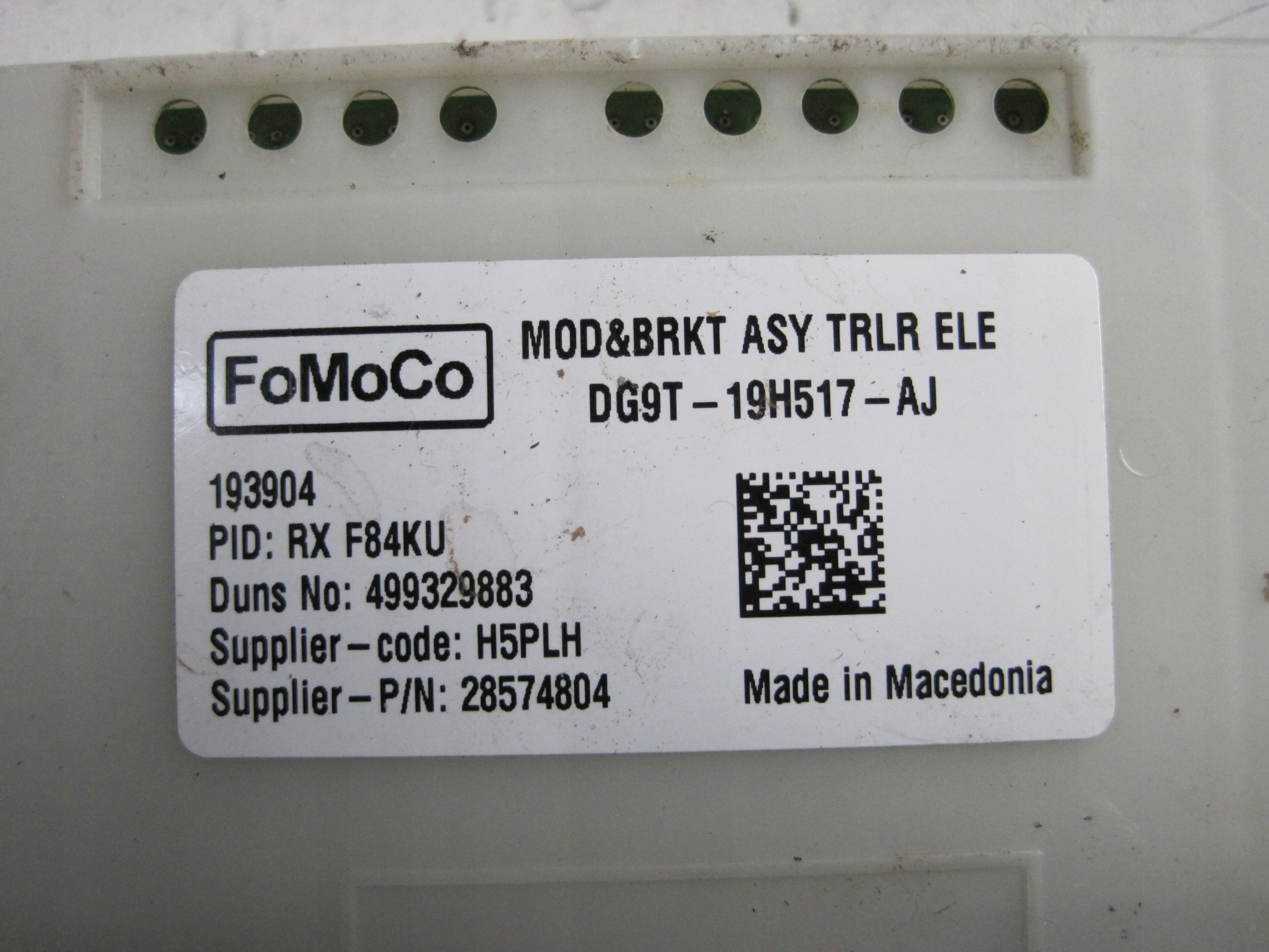 Moduł STEROWNIK HAKA FORD RANGER IV DG9T-19H517-AJ Producent Ford (OE)