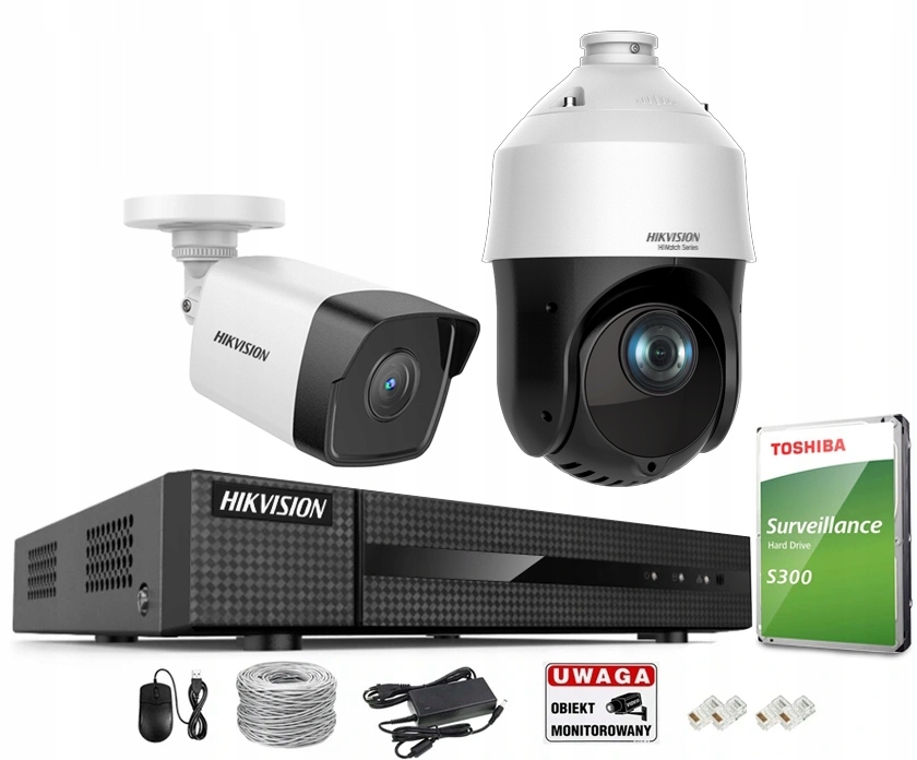 Sada pro monitorování Hikvision Hikvision-KIT-IPCAMB4/T4+PTZ