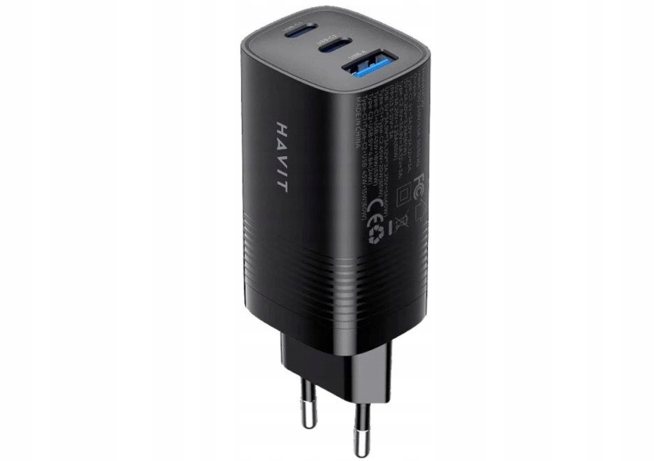 Ładowarka Havit UC20 Eu Usb-c+usb-c+usb-a (czarny)