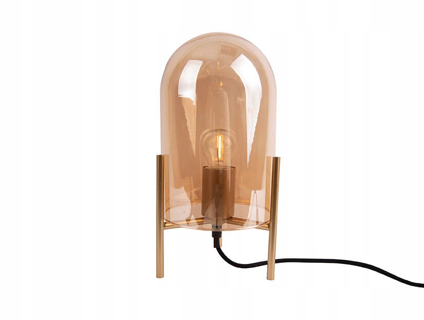 Stolová Lampka Na Stôl Stol Na Parapet Sklenená Lampa Oranžová Ø16 cm