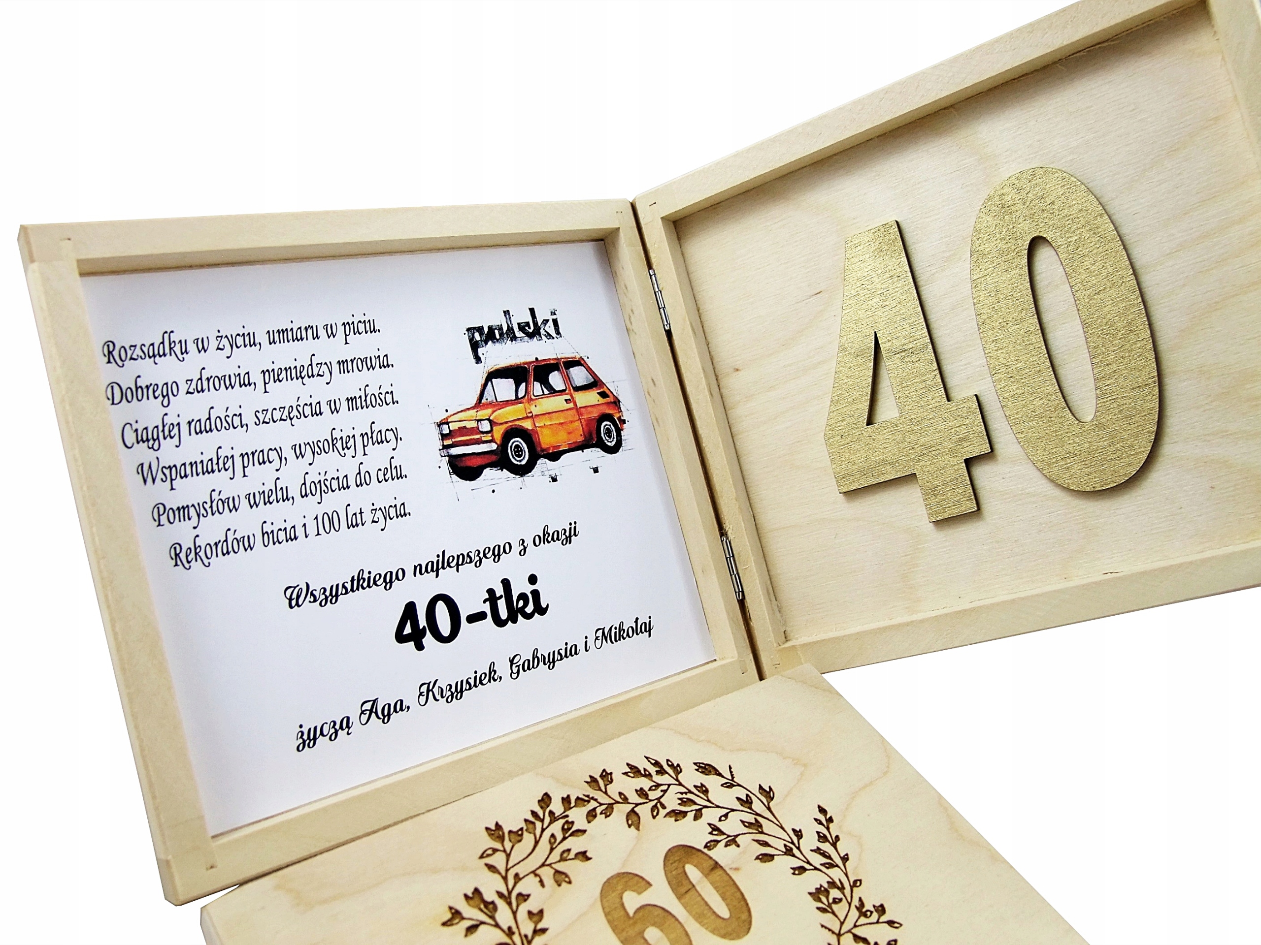 

Pudełko Na Pieniądze Pamiątka Urodziny 40 50 60 70