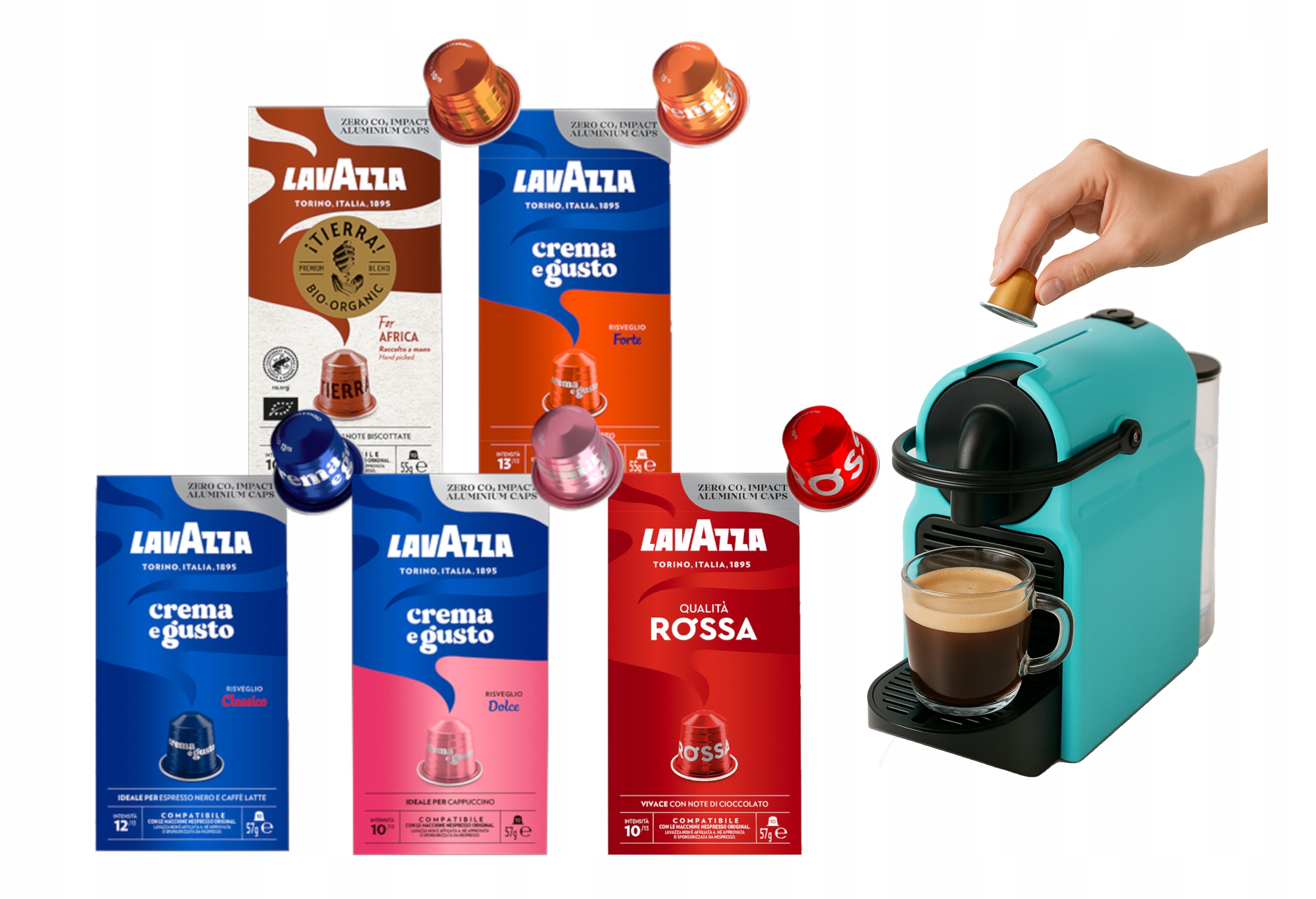 Levně Kávové kapsle do Nespresso, značka Lavazza Mix 50 ks