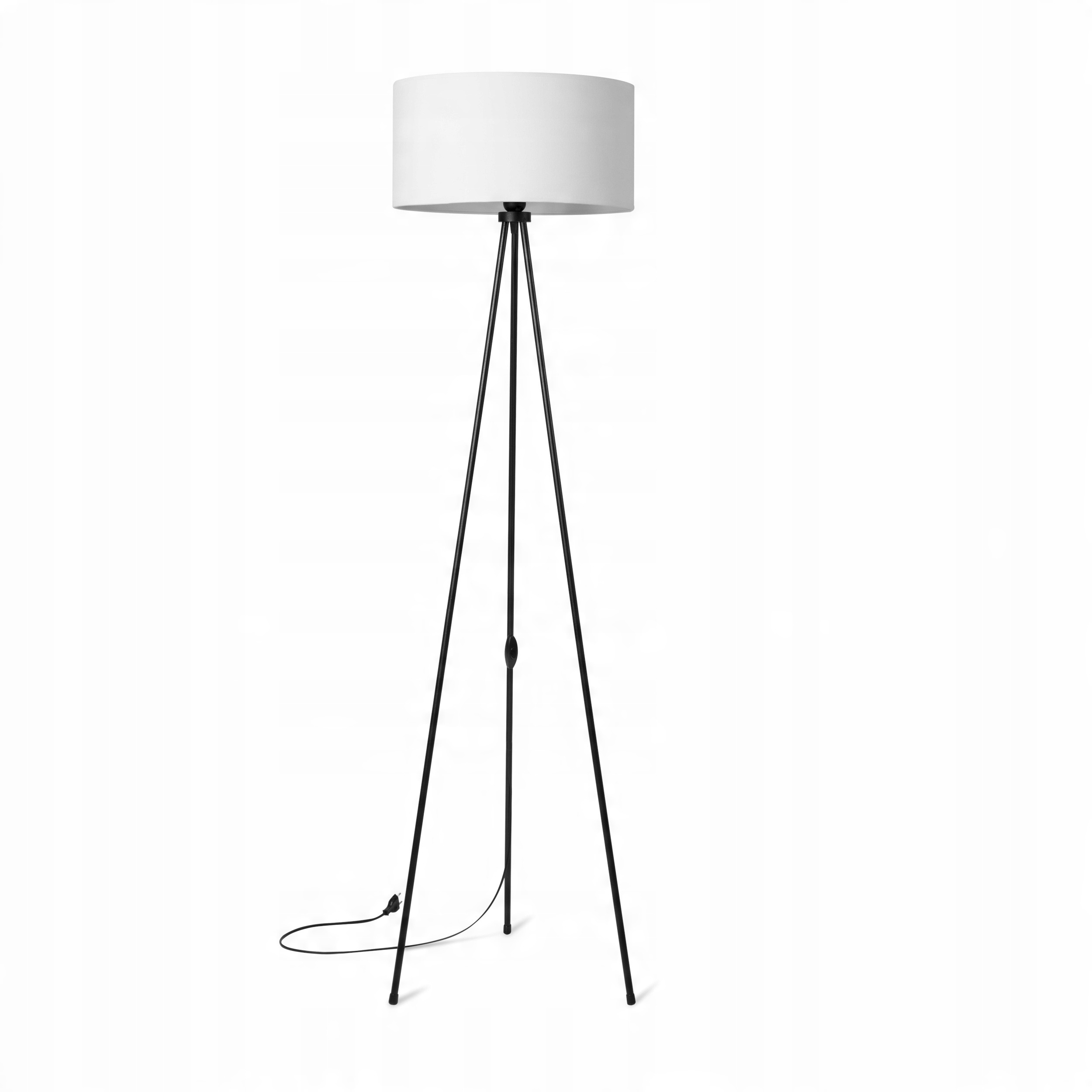 

Lampa Stojąca Podłogowa Trójnóg Metalowy Abażur