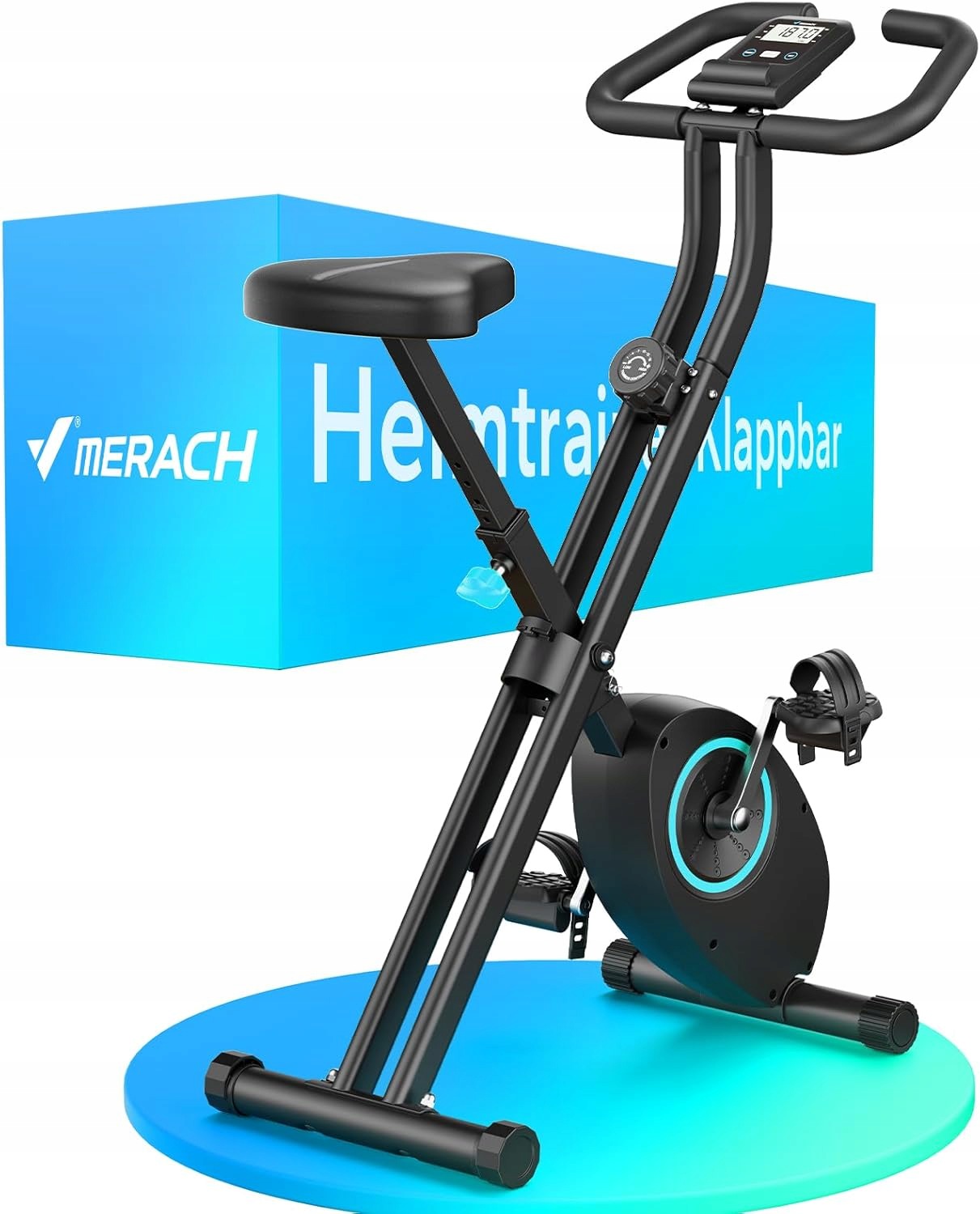 Rower treningowy magnetyczny pionowy Rower domowy składany, wyświetlacz LCD