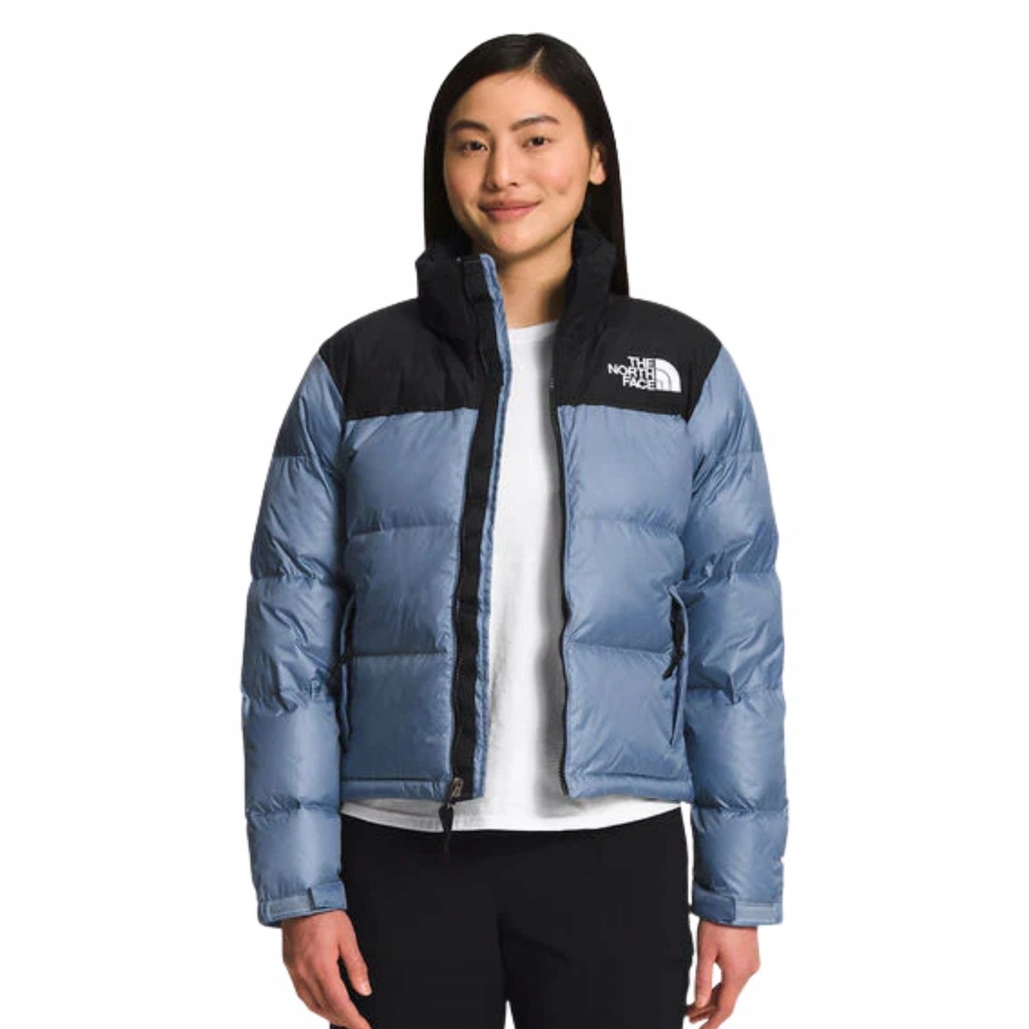 Dámská bunda The North Face 1996 Retro péřová zimní kapuce modrá XL