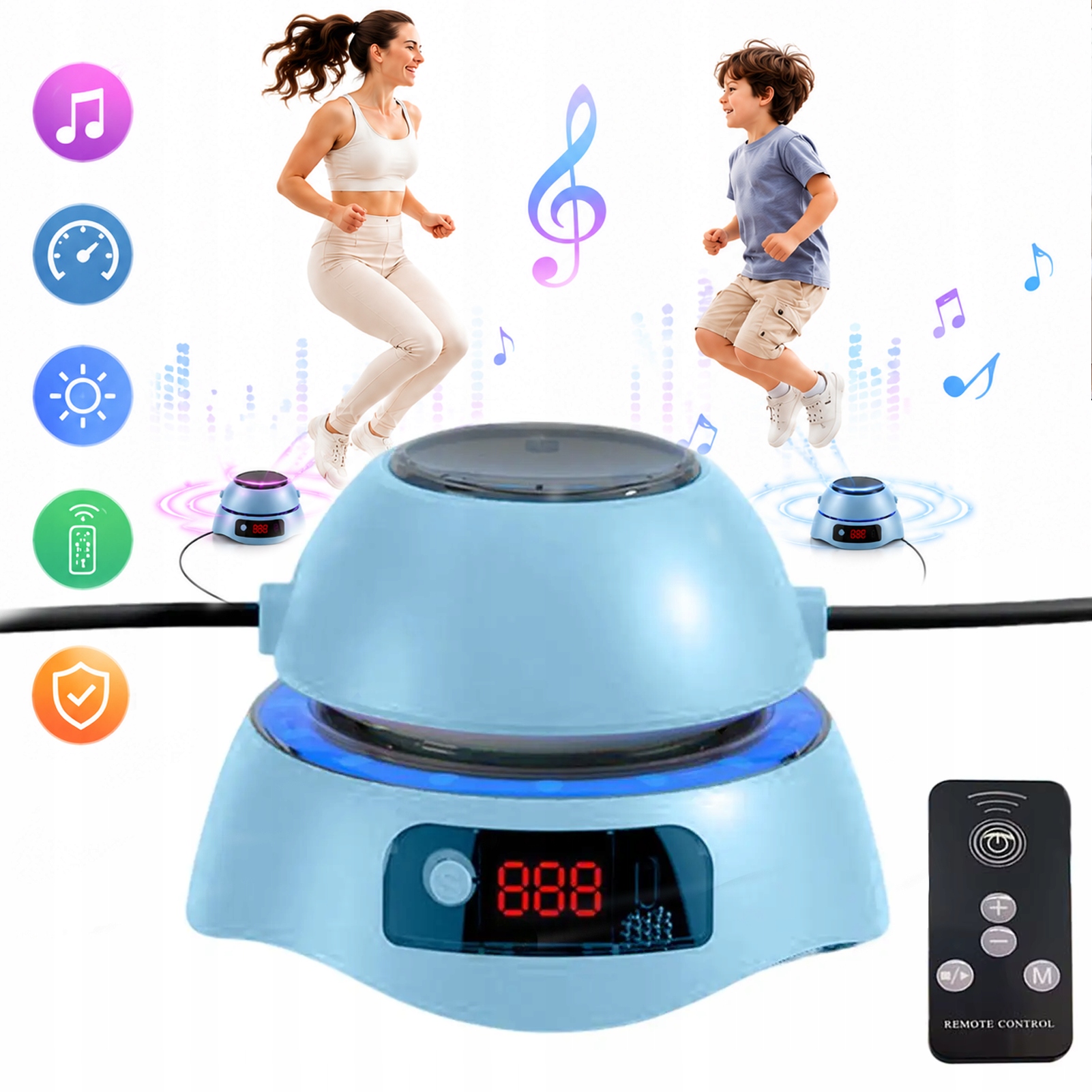 Skakanka Dla Dzieci Muzyczna Bluetooth Inteligentna Z Licznikiem Smart Led